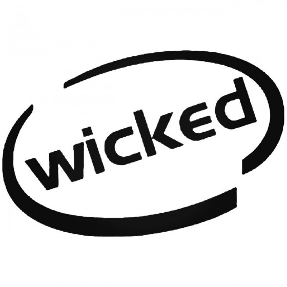 Wicked Oval Decal Sticker