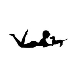 Buy Girl Wtih Dachshundexy Cute Dog Breed Wiener Vinyl Decal Sticker Online