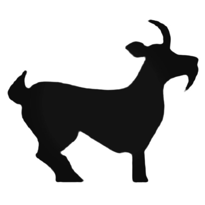 Goat Silhouette Stickers – Farm Animal Decals (2-Pack)