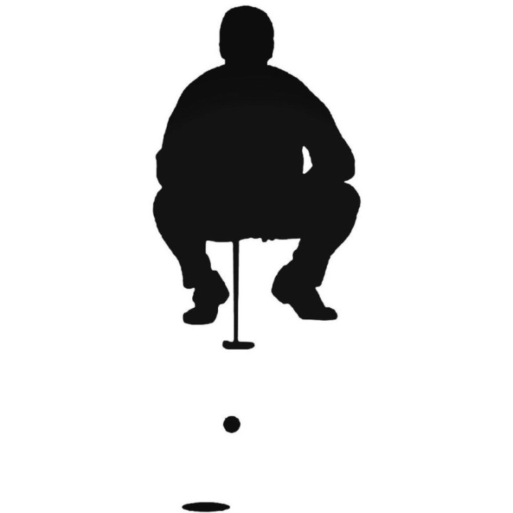 Golfer Putting Silhouette Stickers – Golf Decals (2-Pack)