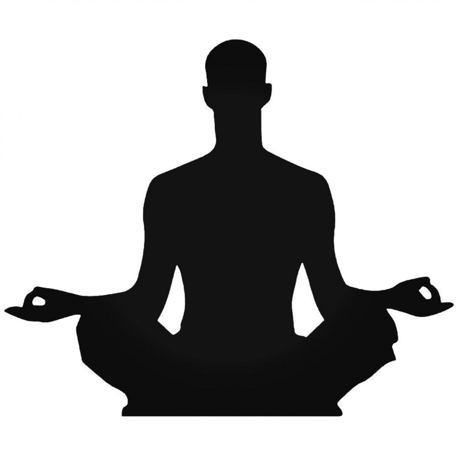 Buy Yoga Meditation Man Decal Sticker Online