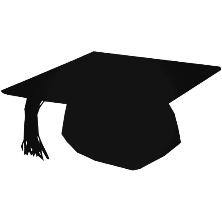 Graduation Cap Stickers – Mortarboard Decals (2-Pack)