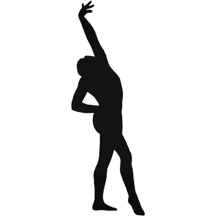 Gymnastics Stickers – Gymnast Silhouette Decals (2-Pack)