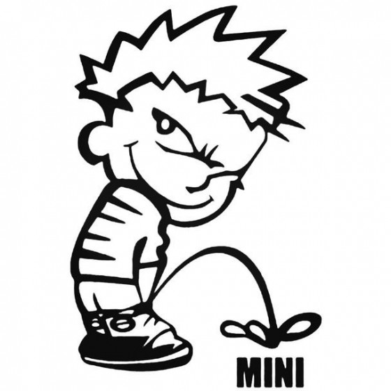 Calvin Pisses Mini Humorous...