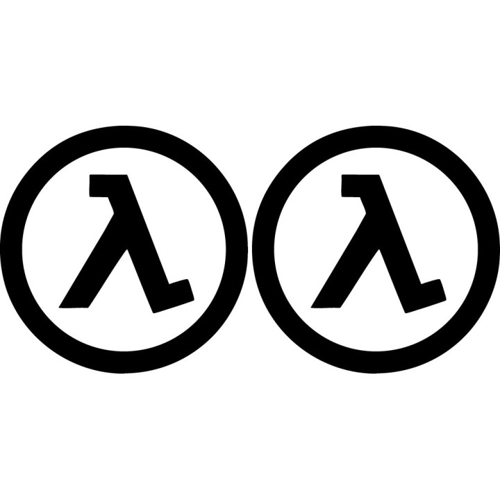 Half-Life Lambda Stickers – Gordon Freeman Decals (2-Pack)