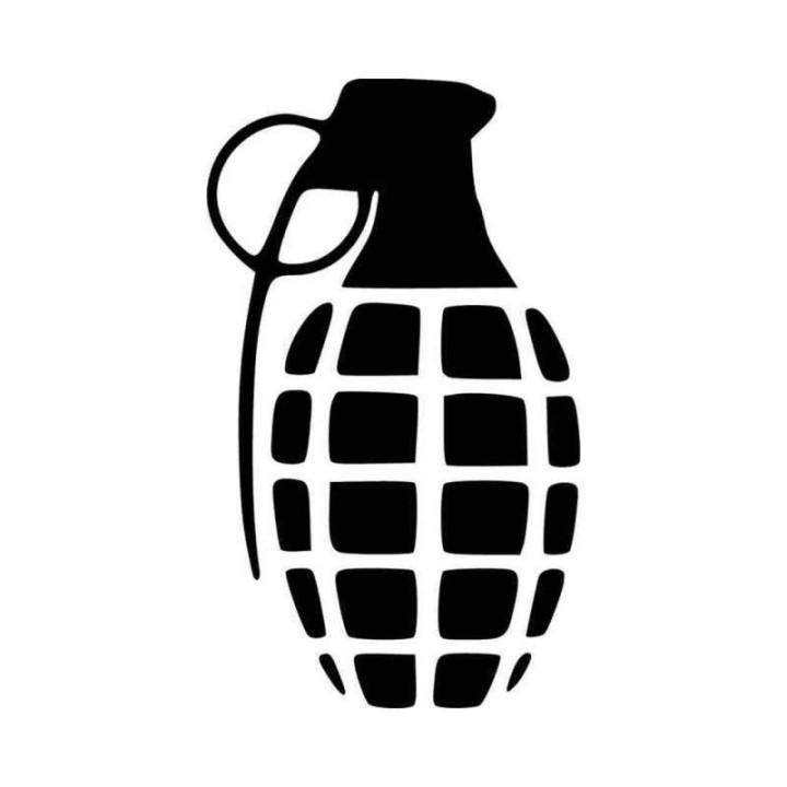 Buy Hand Grenade Vinyl Decal Sticker Online