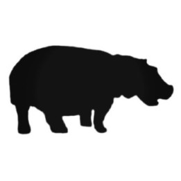 Buy Happy Hippopotamus Decal Sticker Online