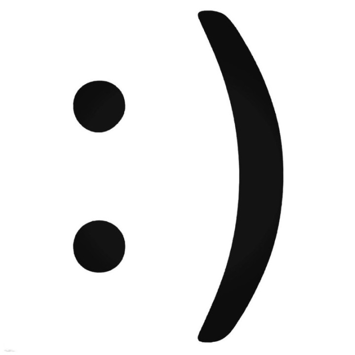 Smiley Face Emoticon Stickers – Happy Symbol Decals (2-Pack)