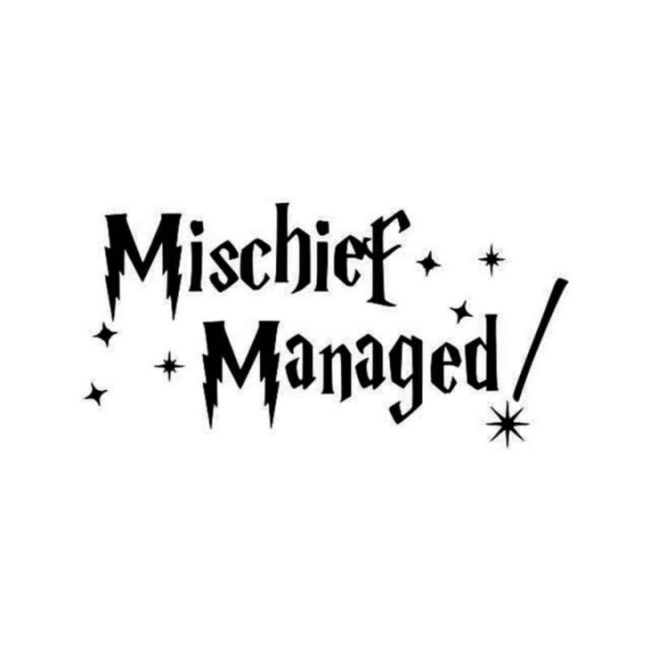 Mischief Managed Stickers – Harry Potter Decals (2-Pack)