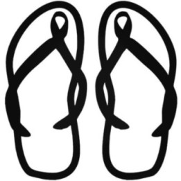 Flip Flops Stickers – Beach Summer Decals (2-Pack)