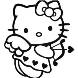 Hello Kitty Cupid Stickers – Valentine Kawaii Decals (2-Pack)