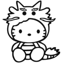 Hello Kitty Dragon Stickers – Sanrio Kawaii Decals (2-Pack)