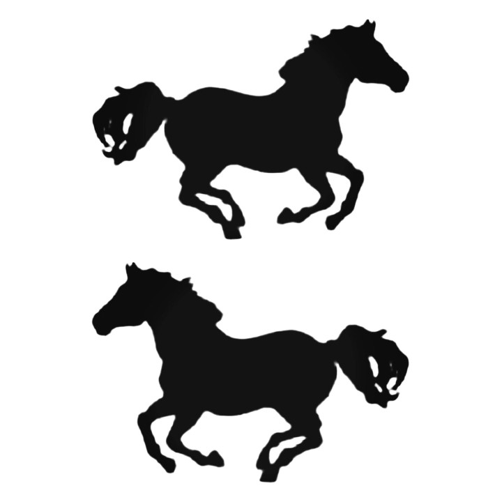 Galloping Horse Silhouette Stickers – Equestrian Decals (2-Pack)