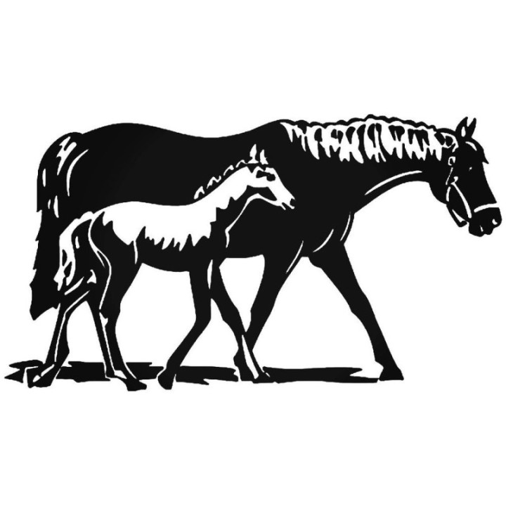 Mare & Foal Horse Stickers – Equestrian Decals (2-Pack)