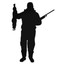 Hunter Silhouette Stickers – Shooting Game Bird Decals (2-Pack)