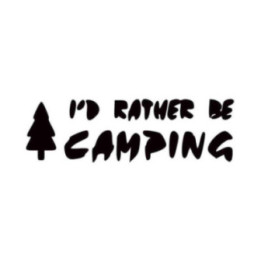 I'd Rather Be Camping Stickers – Outdoor Decals (2-Pack)