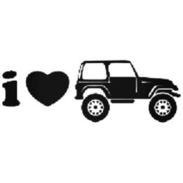 Buy I Heart Jeep Cj Decal Online