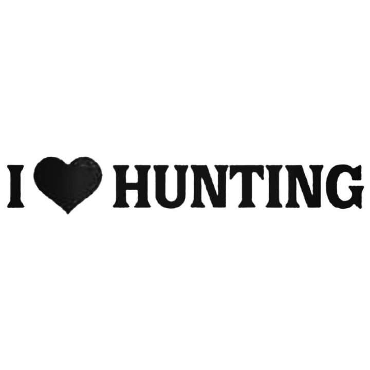 I Love Hunting Stickers – Shooting Decals (2-Pack)