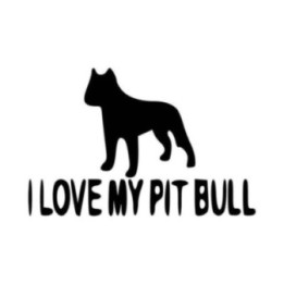 Buy I Love My Pitbull V Vinyl Decal Sticker Online