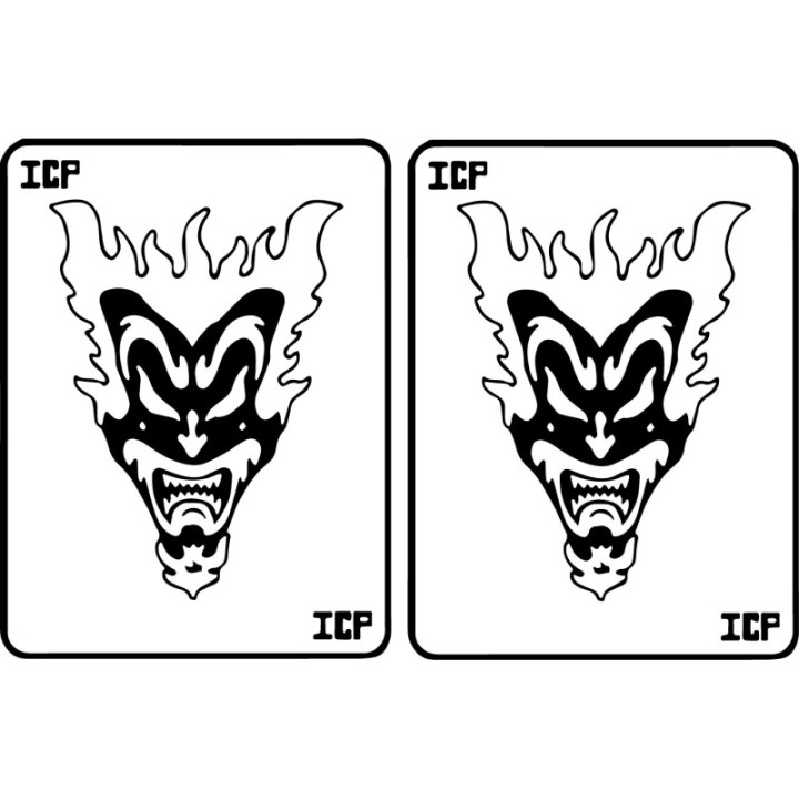 ICP Joker's Card Stickers – Jake Jeckel Juggalo Decals (2-Pack)