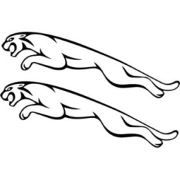 Jaguar Leaping Cat Logo Vinyl Stickers 2-Pack