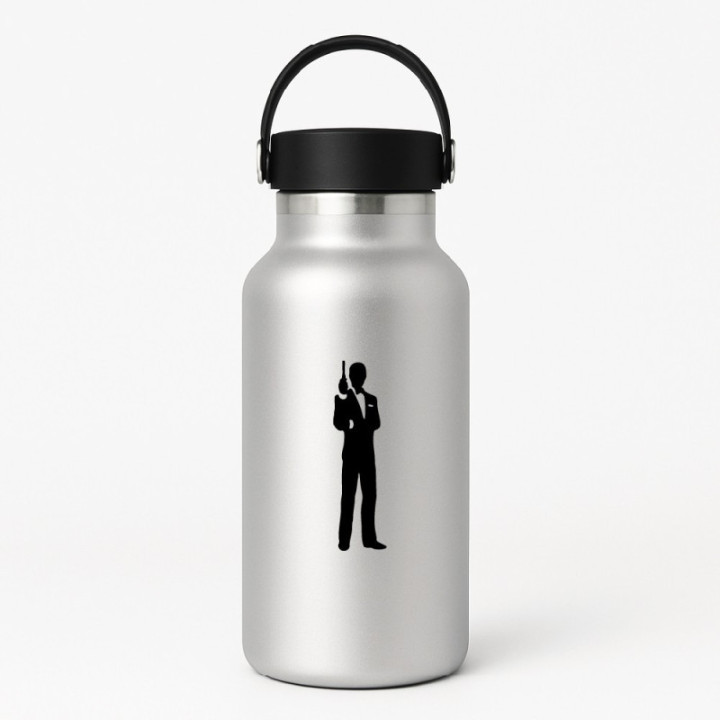 James Bond 007 Stickers – Spy Silhouette Decals (2-Pack)