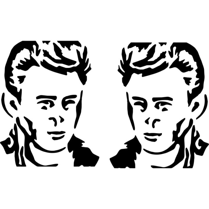 James Dean Stickers – Rebel Without a Cause Decals (2-Pack)