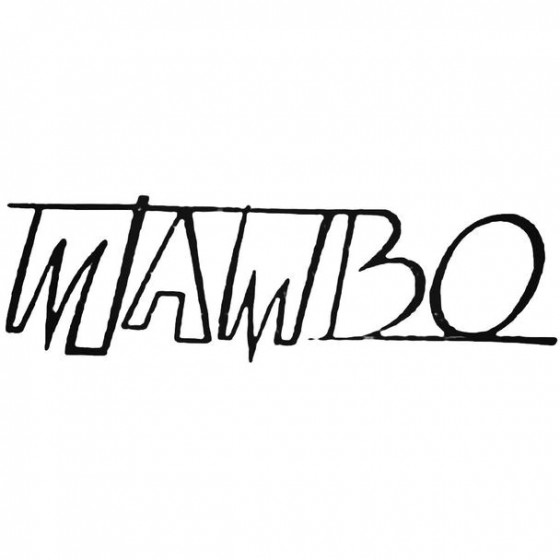 Mambo Text Surfing Decal...