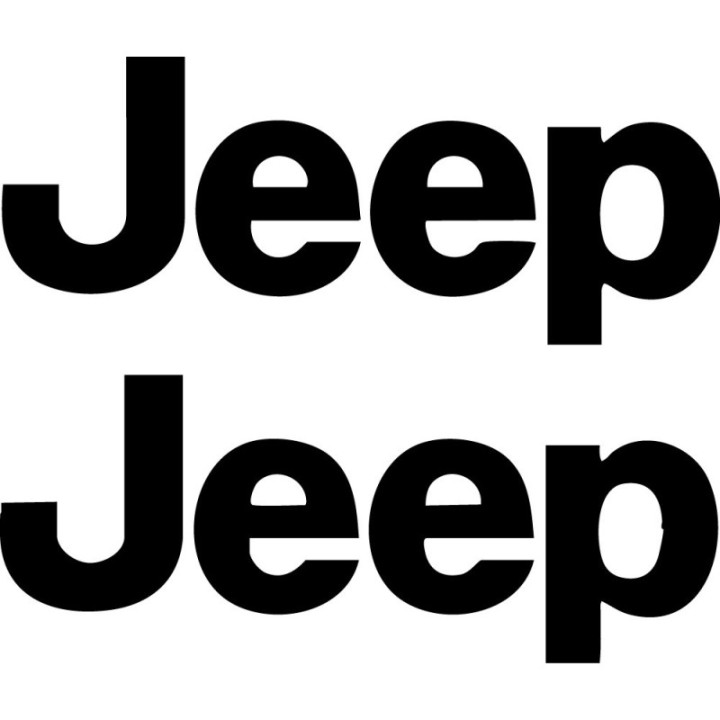 Jeep Logo Stickers - Off-Road Brand Vinyl Decals (2-Pack)