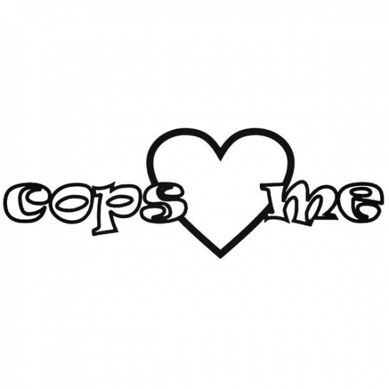 Cops Love Me 3 Decal Sticker