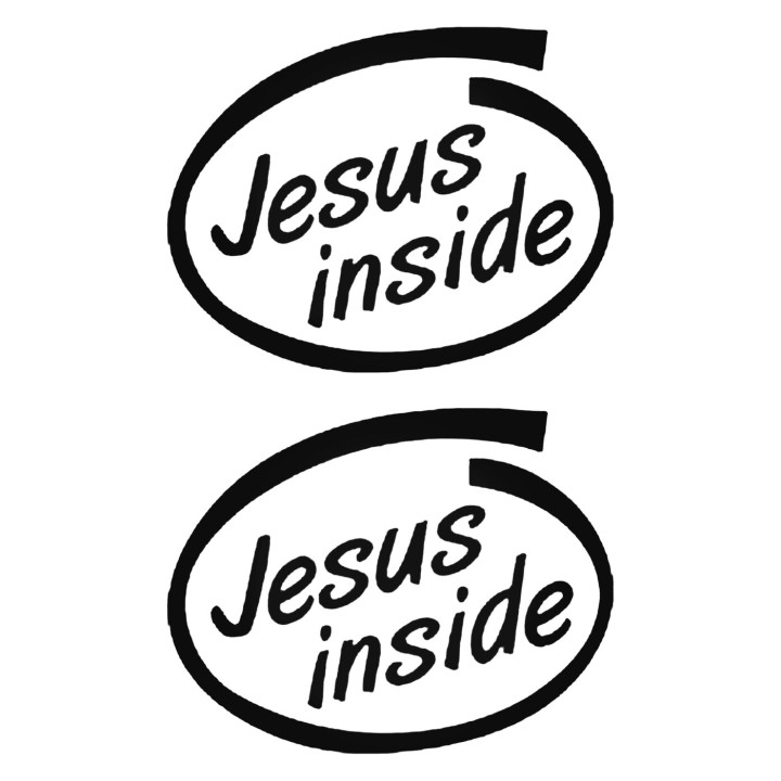Jesus Inside Stickers – Christian Faith Decals (2-Pack)