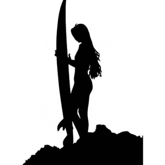 Surfer Girl 3 Decal Sticker