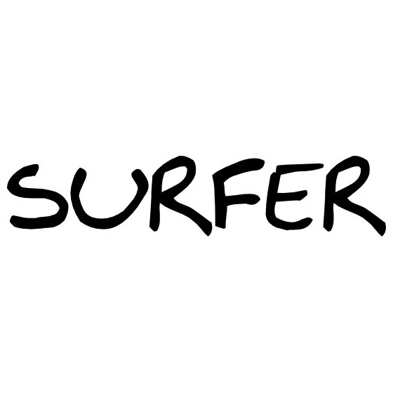 Surfer Text Sticker