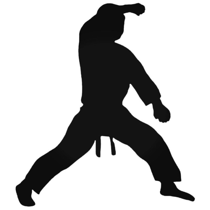 Karate Silhouette Stickers – Martial Arts Decals (2-Pack)