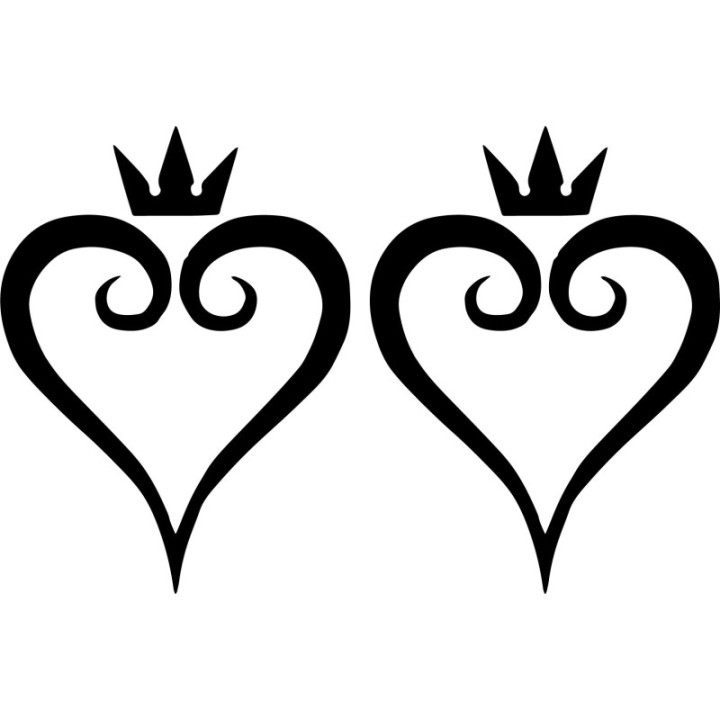 Kingdom Hearts Heart Symbol Stickers – KH2 KH3 (2-Pack)