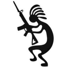 Kokopelli Gun Stickers – Southwest Tribal Decals (2-Pack)