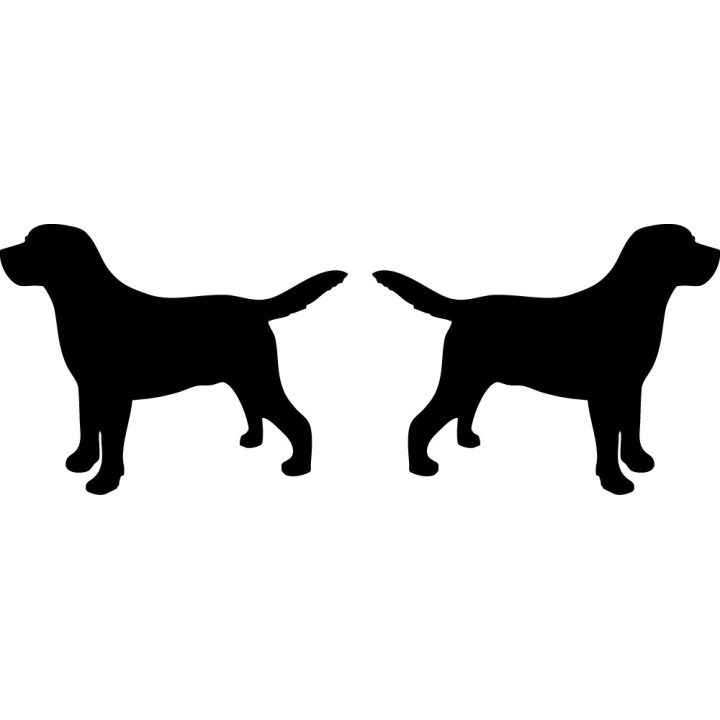 Labrador Retriever Stickers – Yellow Black Chocolate Lab Decals (2-Pack)