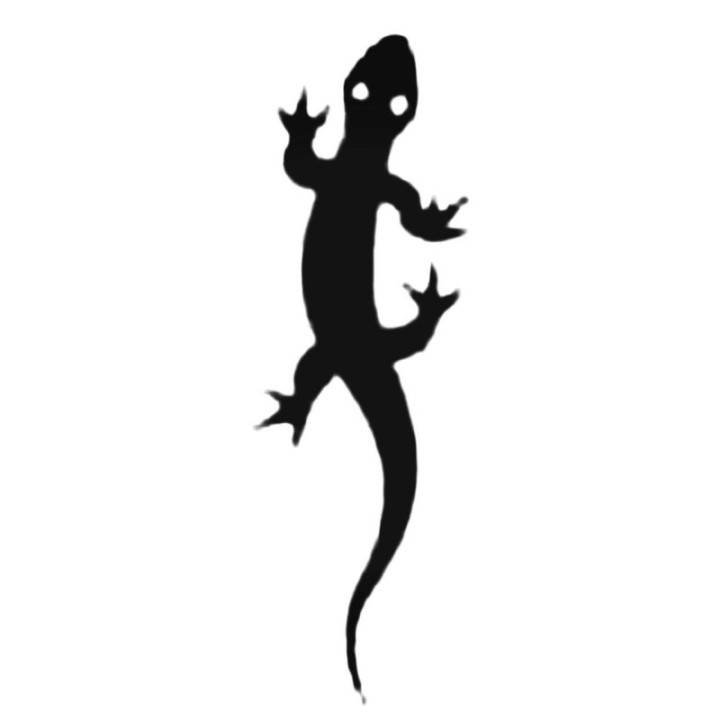 Lizard Silhouette Stickers – Gecko Reptile Decals (2-Pack)