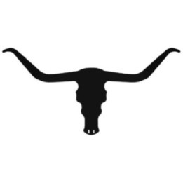 Longhorn Bull Skull Stickers – Western Cow Skull Decals (2-Pack)