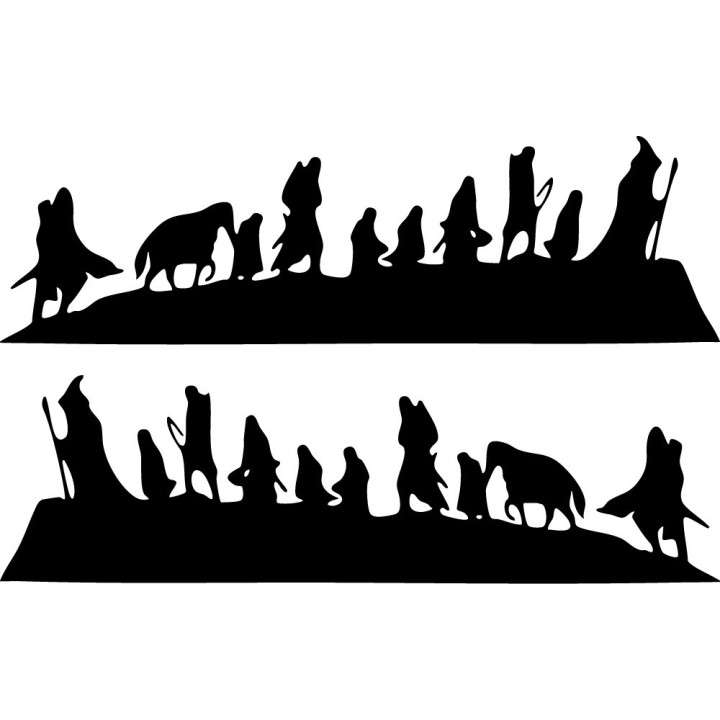 Lord of the Rings Fellowship Stickers – LOTR Decals (2-Pack)
