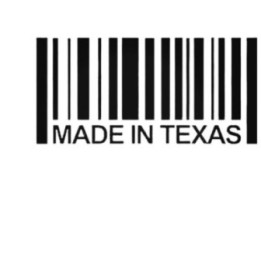 Buy Made In Texas Barcode Decal Sticker Online
