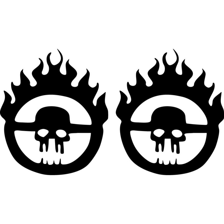 Mad Max Fury Road Stickers – Immortan Joe Skull Decals (2-Pack)