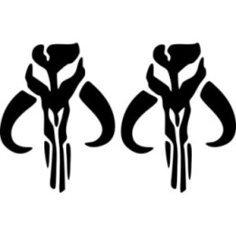 Mandalorian Mythosaur Skull Stickers – Star Wars Decals (2-Pack)