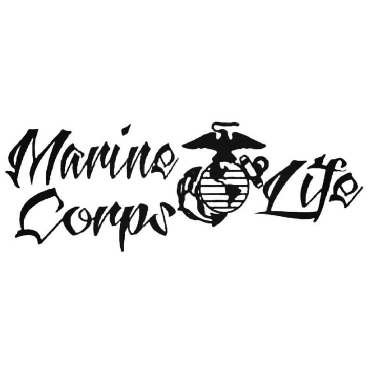 Marine Corps Life Stickers – USMC EGA Decals (2-Pack)