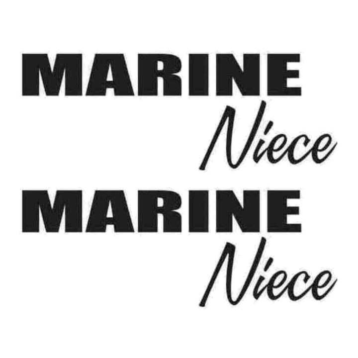 Marine Niece Stickers – Military Family Decals (2-Pack)