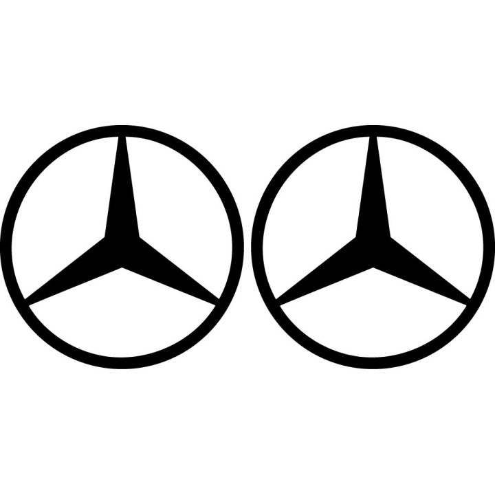 Mercedes-Benz Stickers – AMG C E S Class Star Decals (2-Pack)