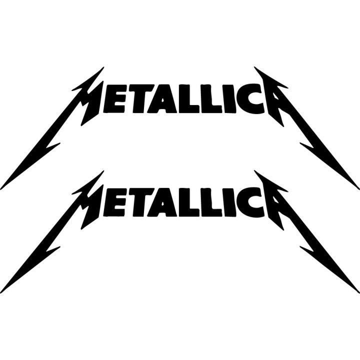 Metallica Stickers – Black Album Heavy Metal Decals (2-Pack)