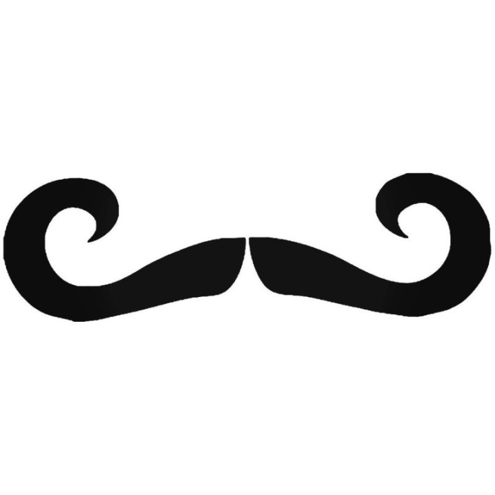 Handlebar Moustache Stickers – Movember Decals (2-Pack)