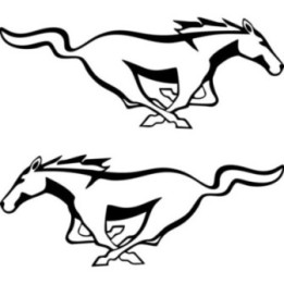Ford Mustang Pony Stickers – GT Shelby Muscle Decals (2-Pack)