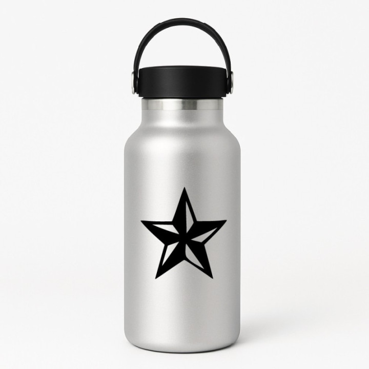 Nautical Star Stickers – Sailor Tattoo Symbol Decals (2-Pack)